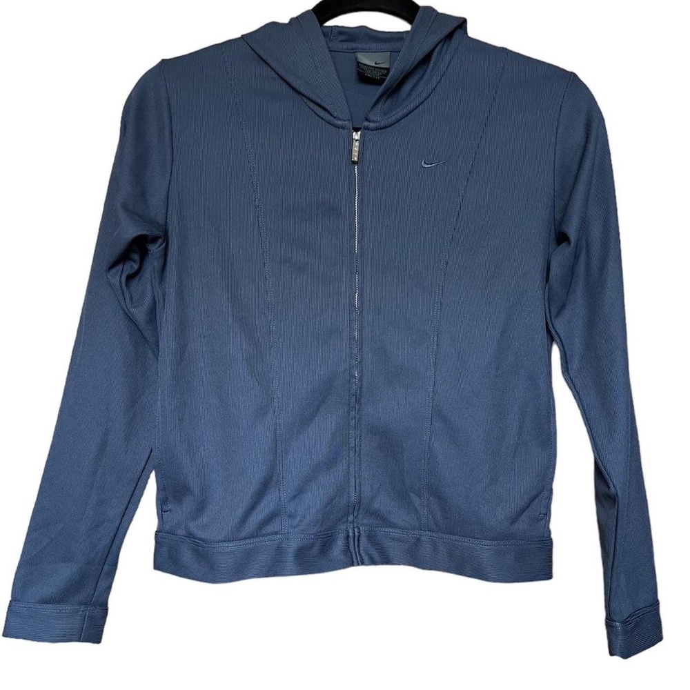 Nike dark grey zip up, lightweight, cropped jacket